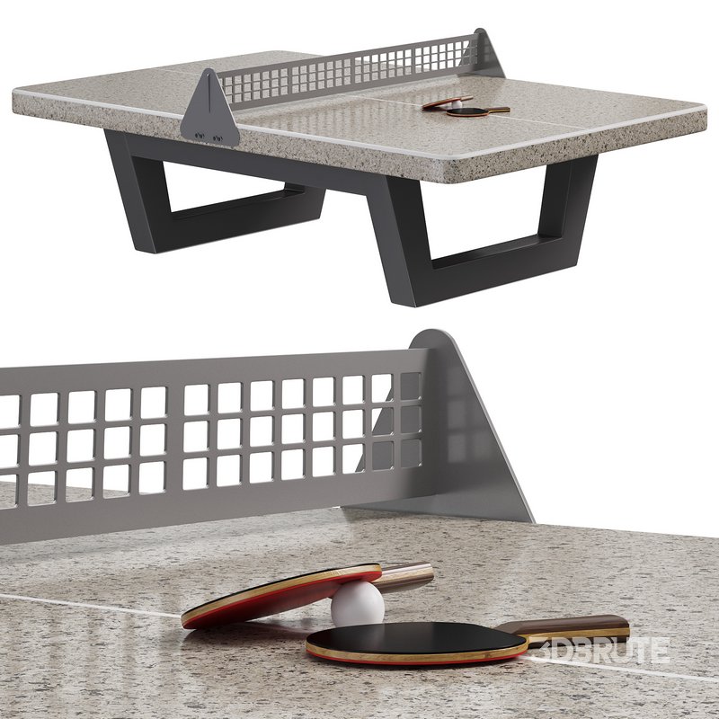 Outdoor tennis table made of natural concrete by Impuls ks Image 1