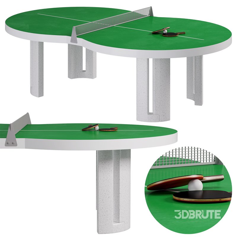 Outdoor Tischtennis Tisch Flache 8 Table by Playteam Image 1