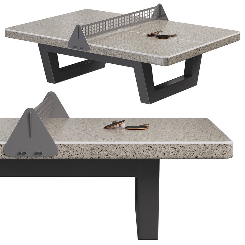 Outdoor tennis table made of natural concrete by Impuls ks Image 2