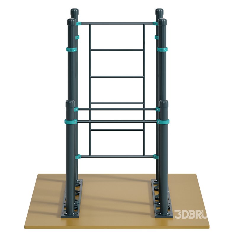 Swedish wall 2 horizontal bars and bars Revda by Kenguru Image 4