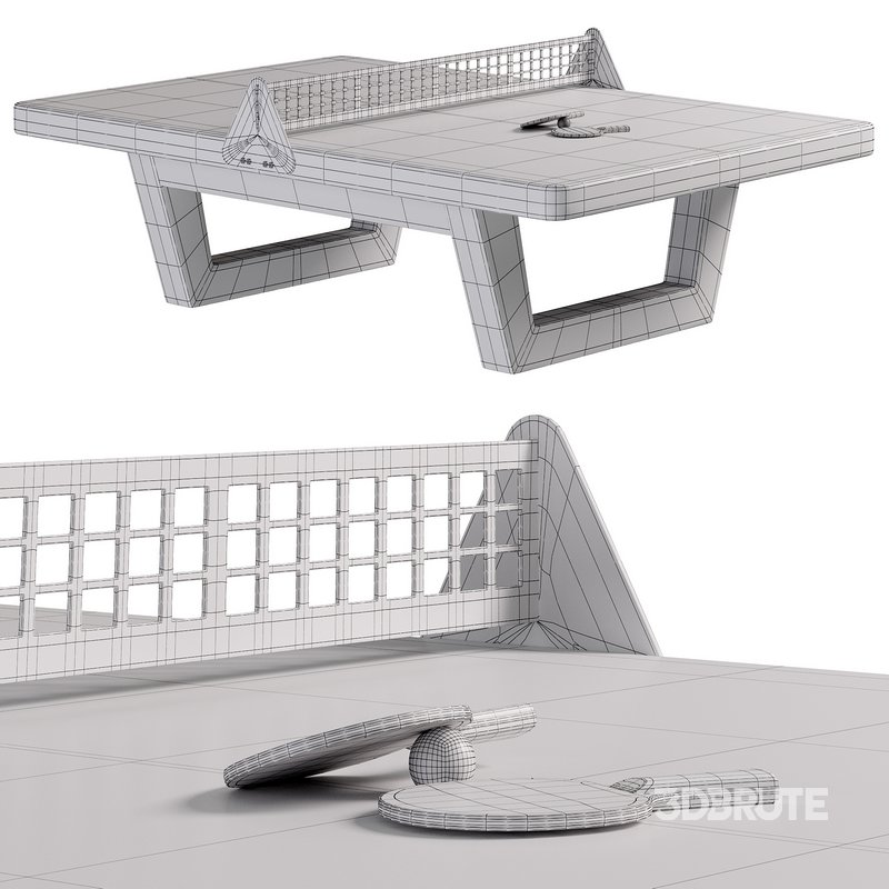 Outdoor tennis table made of natural concrete by Impuls ks Image 4