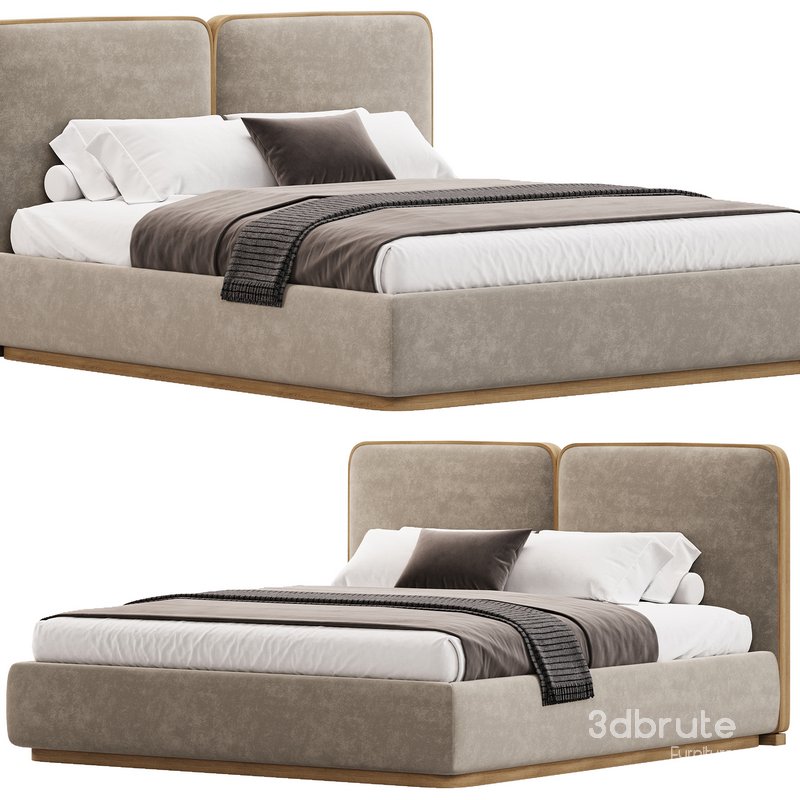 Gem Upholstered King Queen Bed Image 1