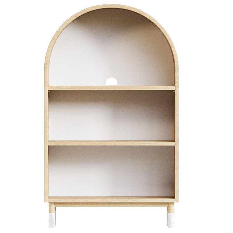 Aksel Wood Arched Bookcase Image 3
