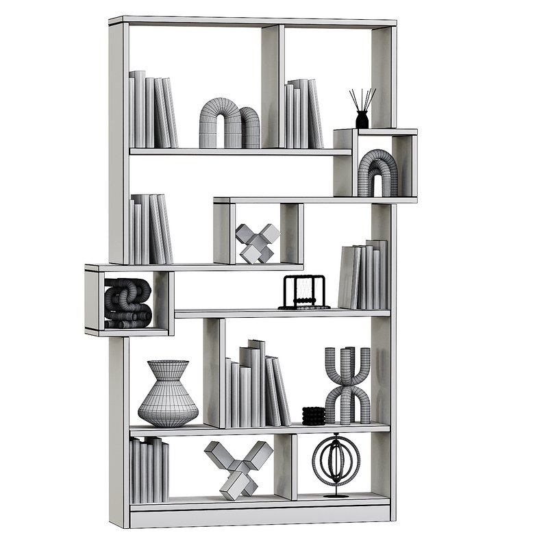 Andree Bookcase with Accent Shelves Image 2