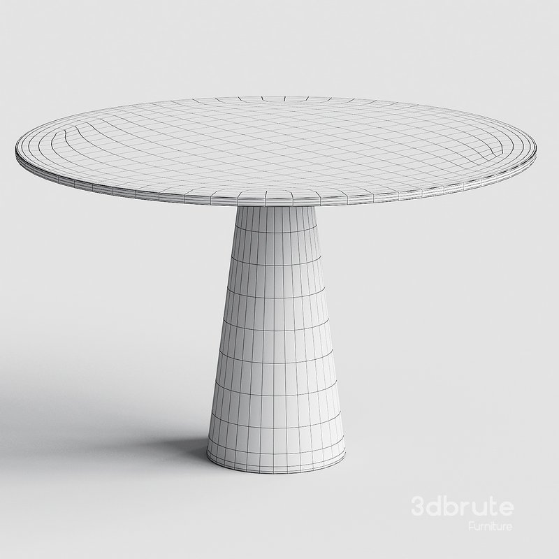 Angelo Mangiarotti Round Pedestal Dining Table Image 3