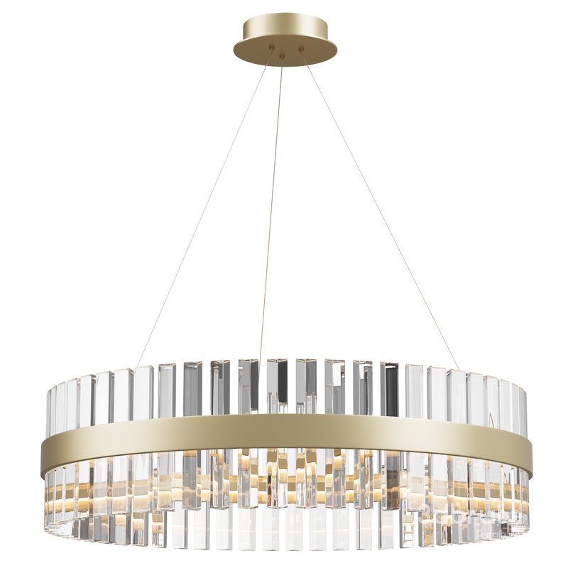 ALLIE MULTI TIERED CASCADING GOLD CRYSTAL CHANDELIER Image 1