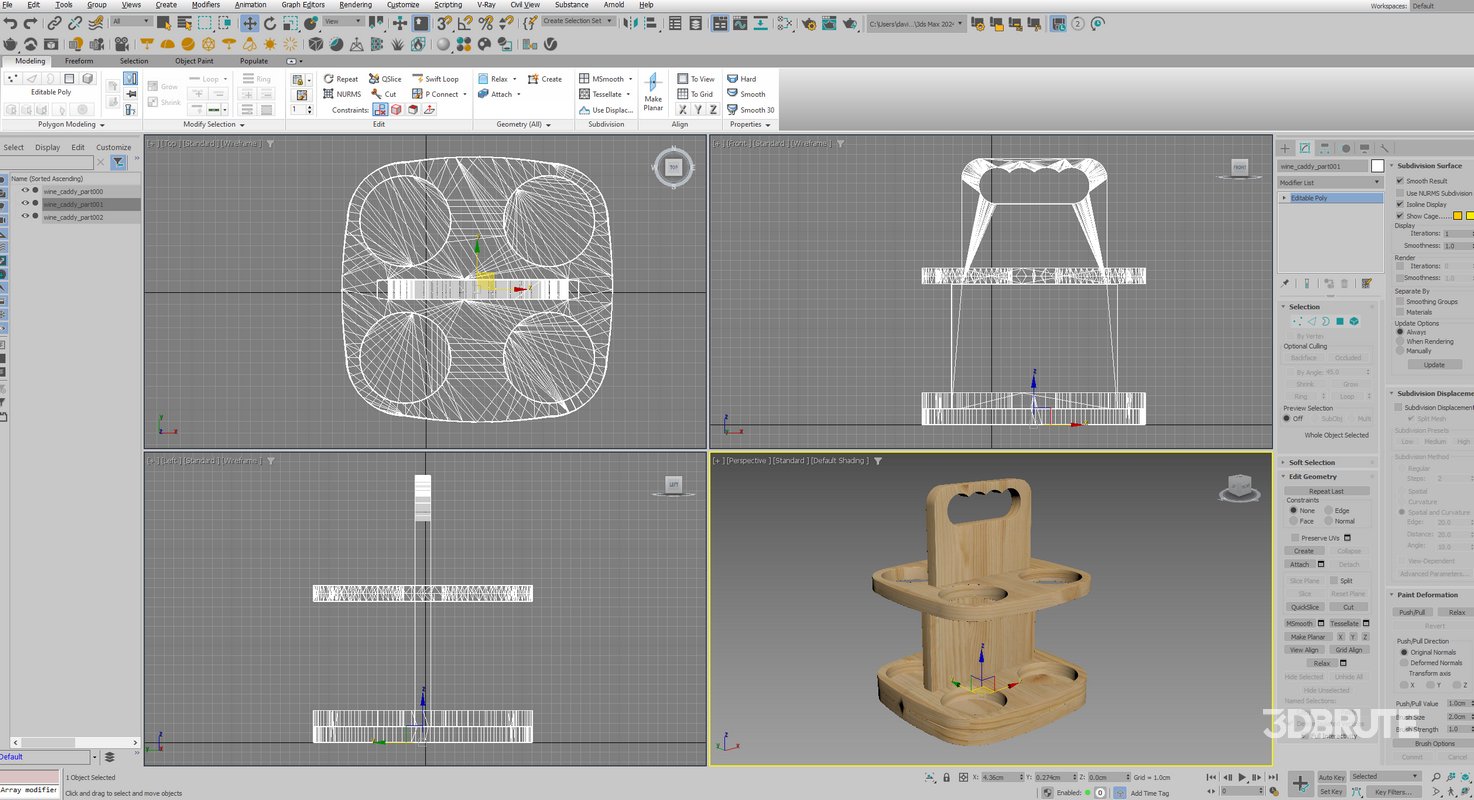 Wooden Wine Caddy Image 2