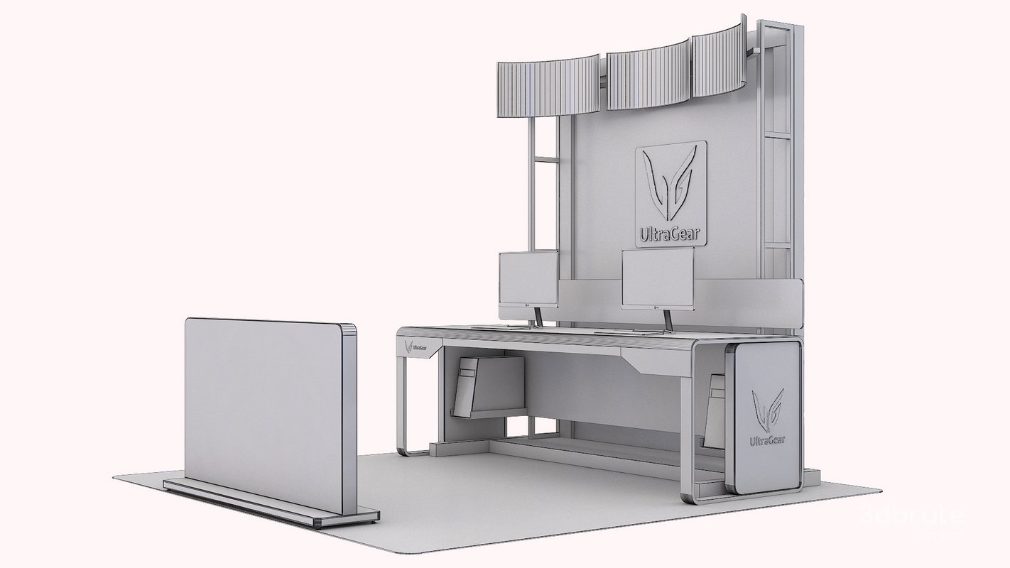 Office Desk 3d model Image 4