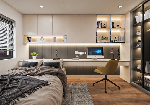 Smart Study Room With Bed