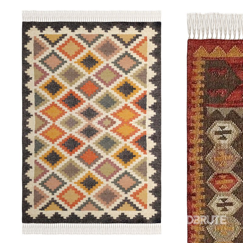 Wool Jute Rug and Handwoven Wool Jute Kilim Rug by Urban Outfitters Image 1