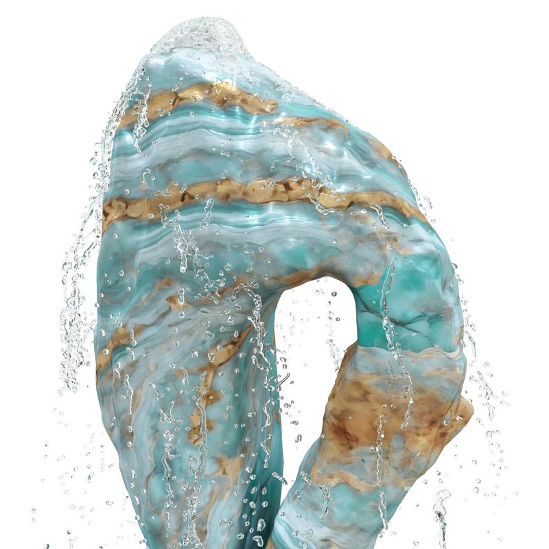 Argentine Aquamarine Onyx Stone Fountain Image 2