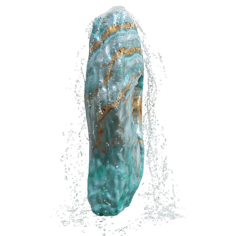 Argentine Aquamarine Onyx Stone Fountain Image 3