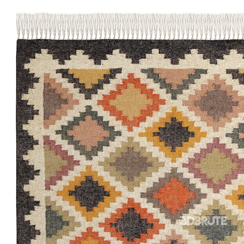 Wool Jute Rug and Handwoven Wool Jute Kilim Rug by Urban Outfitters Image 2