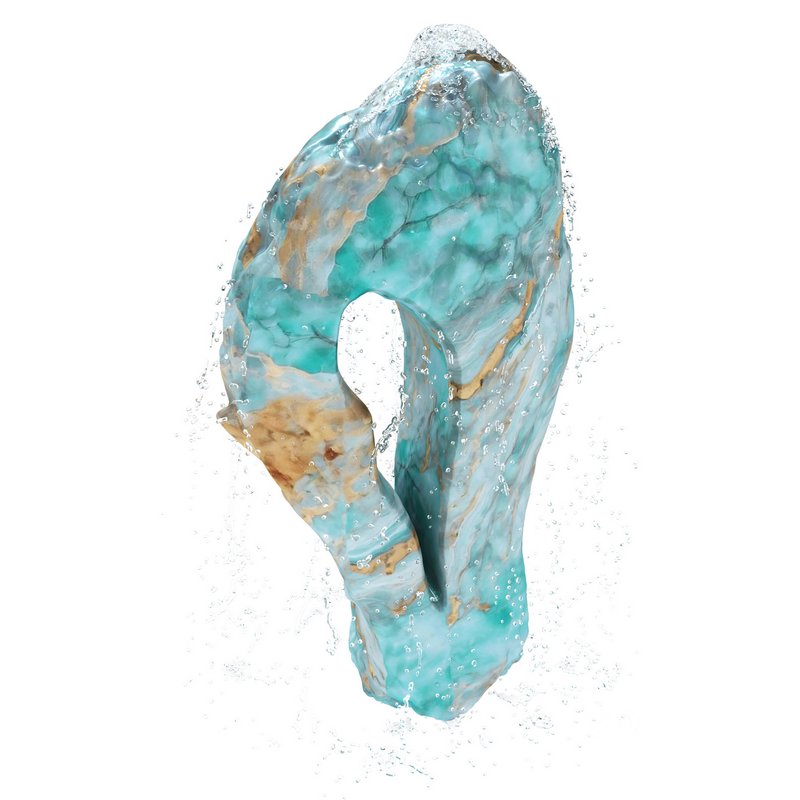 Argentine Aquamarine Onyx Stone Fountain Image 4