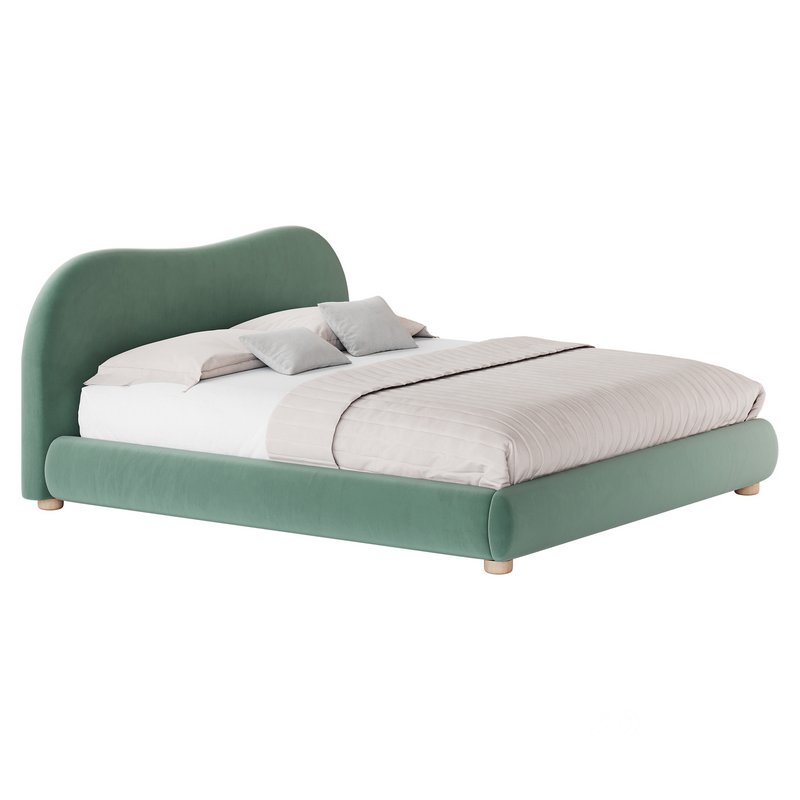 DIANA WHITE BOUCLE QUEEN BED BY ROSS CASSIDY Image 9