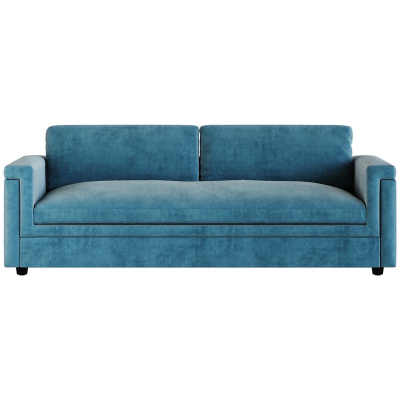 CEVA LIGHT BLUE PERFORMANCE VELVET SLEEPER SOFA Image 10