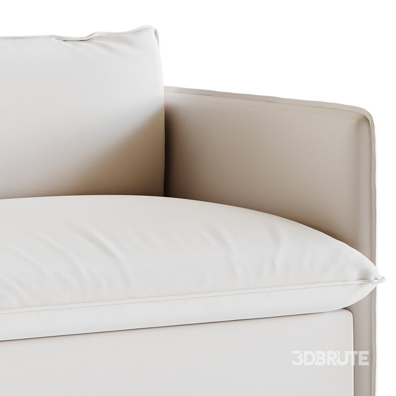 CORROY WHITE PERFORMANCE FABRIC CHAIR AND A HALF Image 10