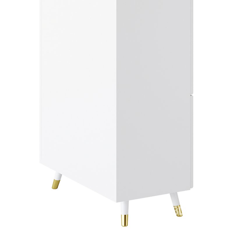 Cabinet Included White Closed Back Wooden Standard Bookcase 3 Image 10