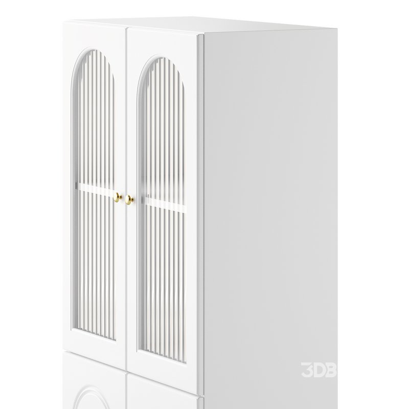 Cabinet Included White Closed Back Wooden Standard Bookcase Image 10