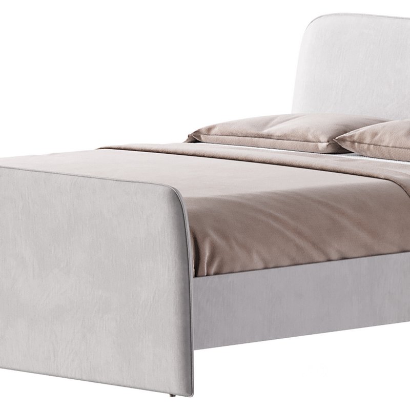 CAMERANO CREAM UPHOLSTERED QUEEN SLEIGH BED Image 10