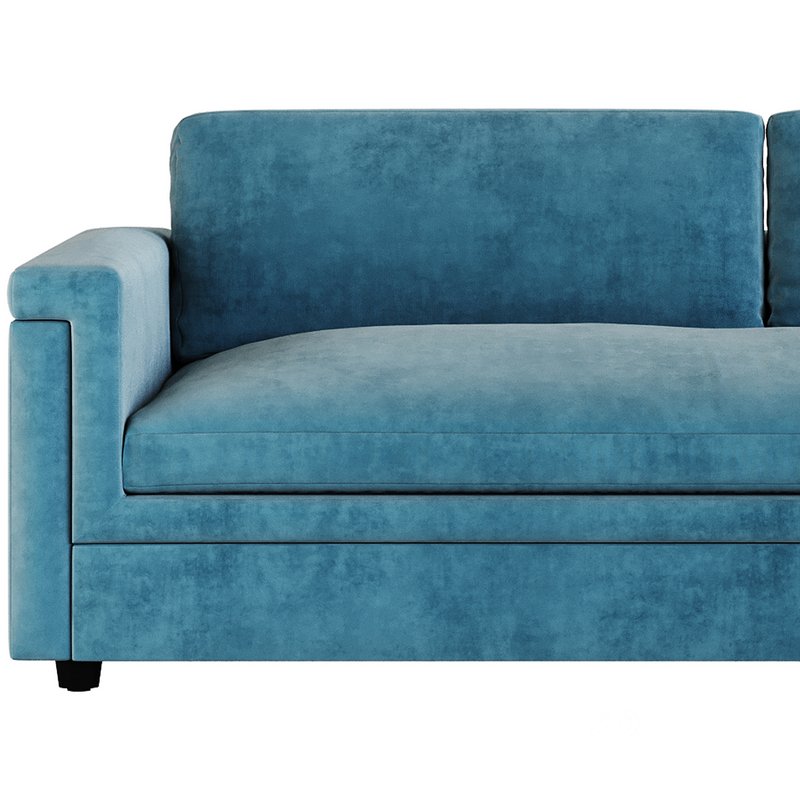 CEVA LIGHT BLUE PERFORMANCE VELVET SLEEPER SOFA Image 12