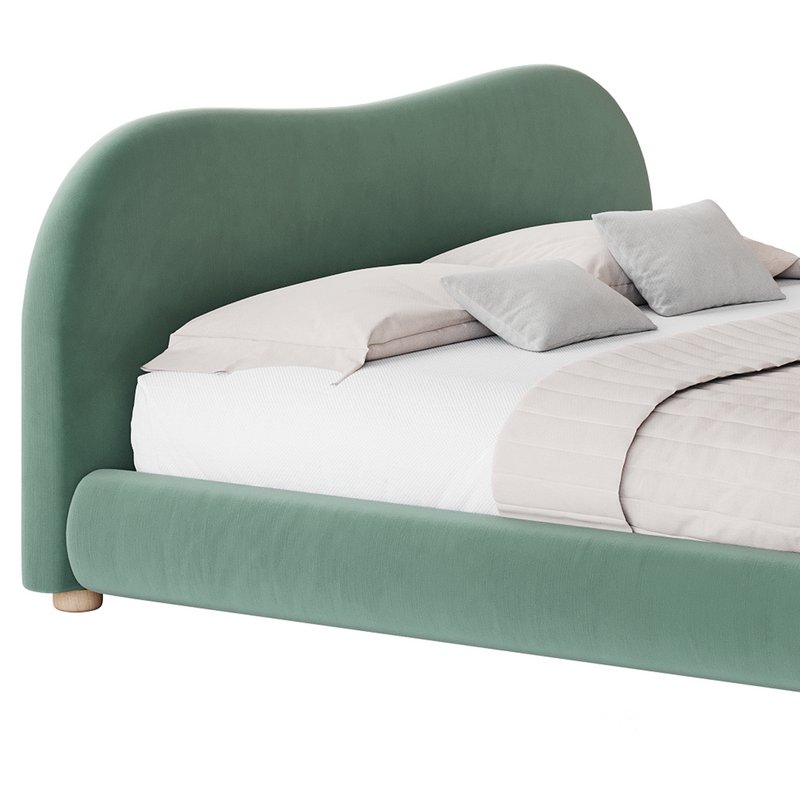 DIANA WHITE BOUCLE QUEEN BED BY ROSS CASSIDY Image 10