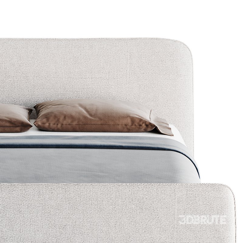 CAMERANO CREAM UPHOLSTERED QUEEN SLEIGH BED Image 12