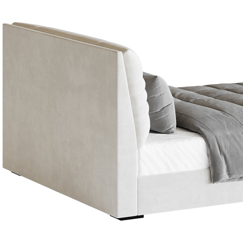 Beige Upholstered Modern Headboard Image 12