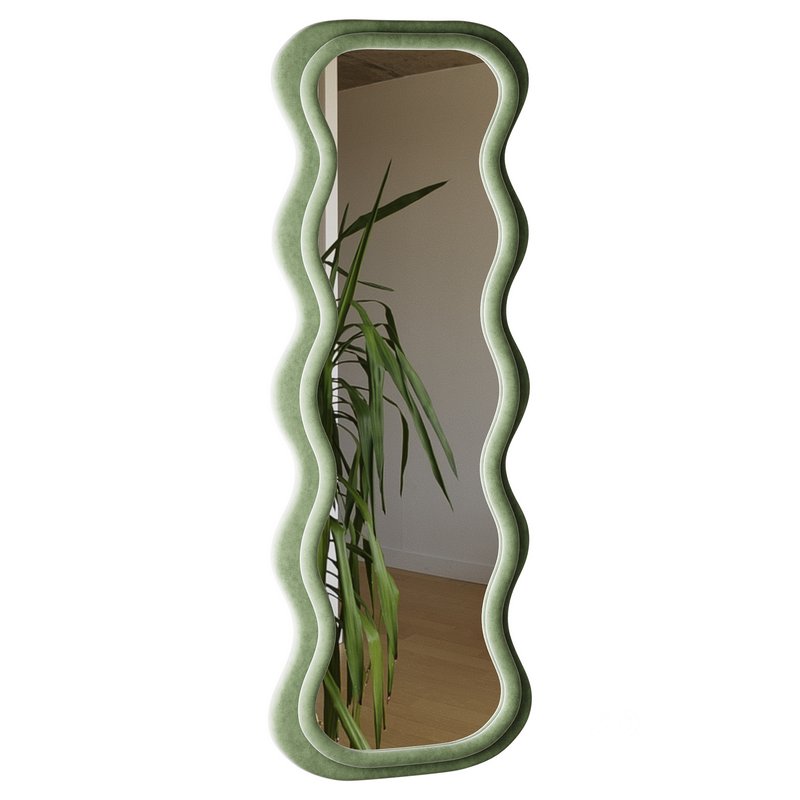 BOJOY Full Length Irregular Wavy Mirror Image 12