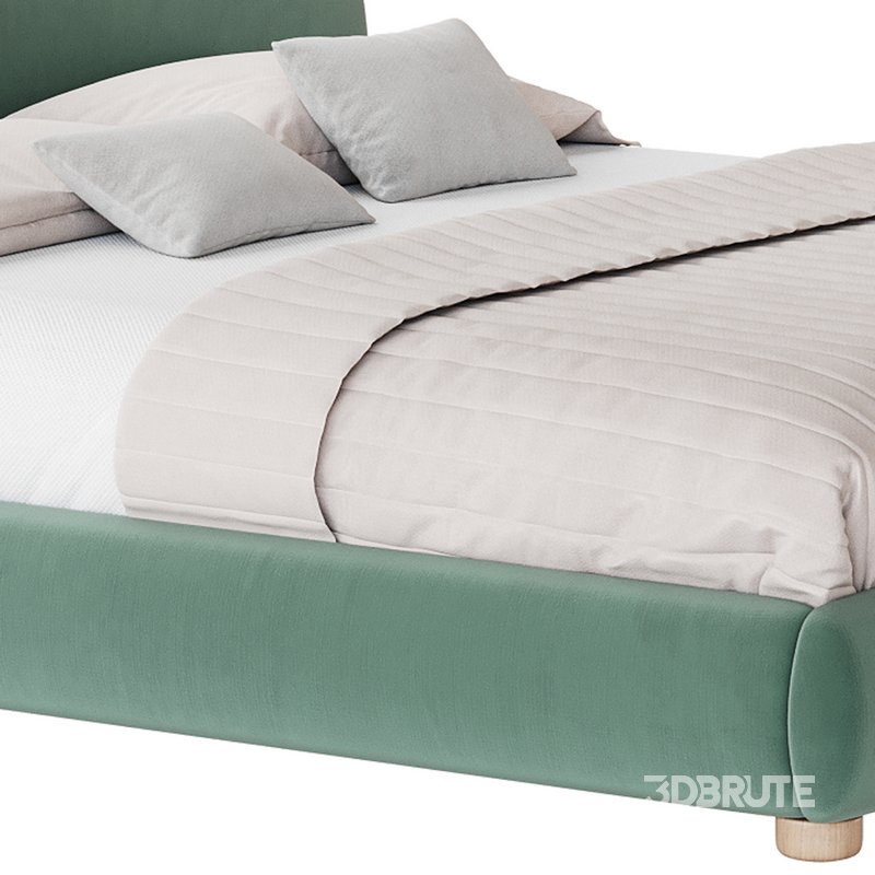 DIANA WHITE BOUCLE QUEEN BED BY ROSS CASSIDY Image 12