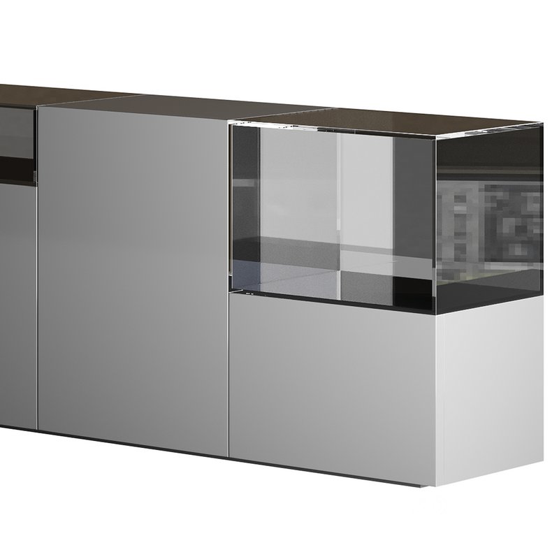 Black glass sideboard Image 12