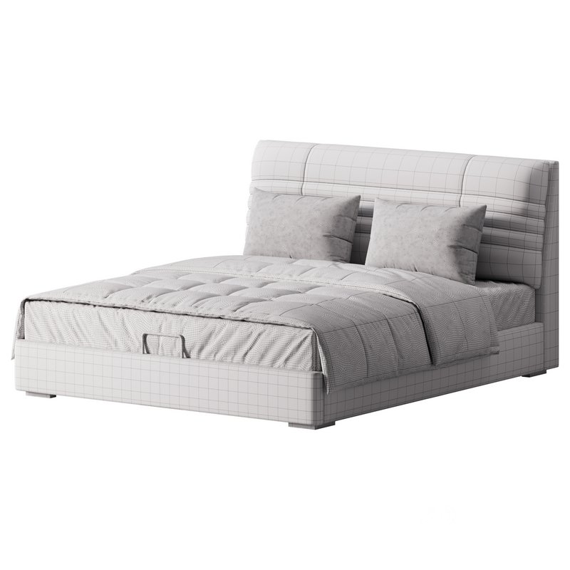 Beige Upholstered Modern Headboard Image 13