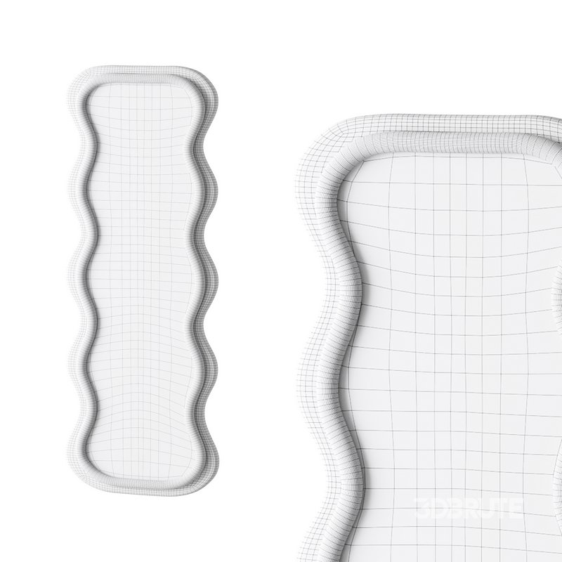 BOJOY Full Length Irregular Wavy Mirror Image 13