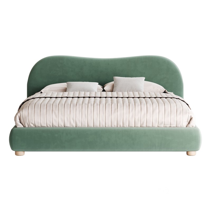 DIANA WHITE BOUCLE QUEEN BED BY ROSS CASSIDY Image 14