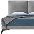 Clara White Suede Fabric Modern Bed - Thumbnail 15