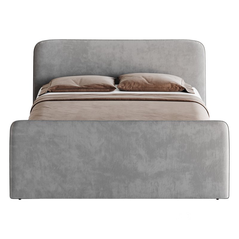 CAMERANO CREAM UPHOLSTERED QUEEN SLEIGH BED Image 13