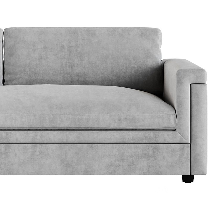 CEVA LIGHT BLUE PERFORMANCE VELVET SLEEPER SOFA Image 13