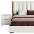 Beige Upholstered Wingback Modern bed I - Thumbnail 13