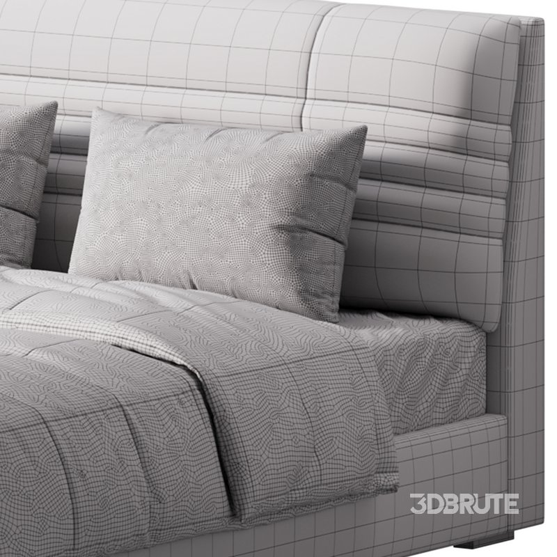 Beige Upholstered Modern Headboard Image 15