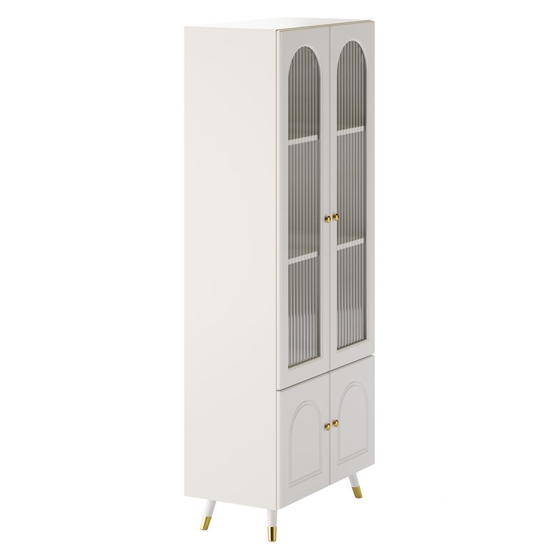 Cabinet Included White Closed Back Wooden Standard Bookcase 2 Image 14