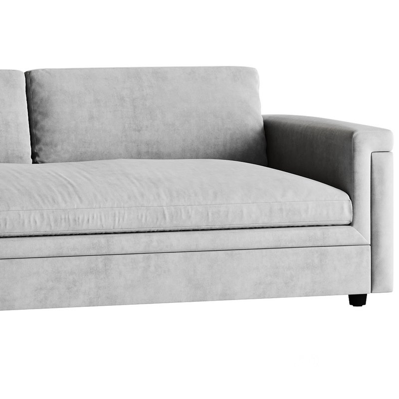 CEVA LIGHT BLUE PERFORMANCE VELVET SLEEPER SOFA Image 15
