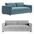 CEVA LIGHT BLUE PERFORMANCE VELVET SLEEPER SOFA - Thumbnail 1