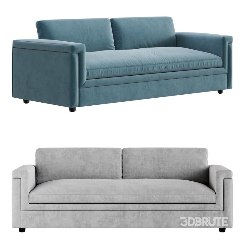 CEVA LIGHT BLUE PERFORMANCE VELVET SLEEPER SOFA Image 1