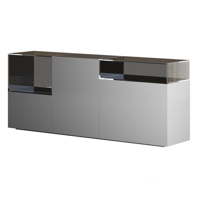 Black glass sideboard Image 15