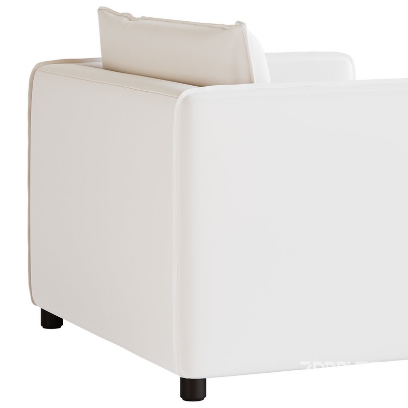 CORROY WHITE PERFORMANCE FABRIC CHAIR AND A HALF Image 16
