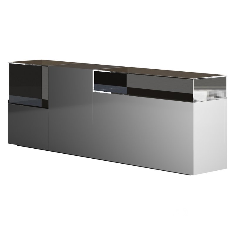 Black glass sideboard Image 16