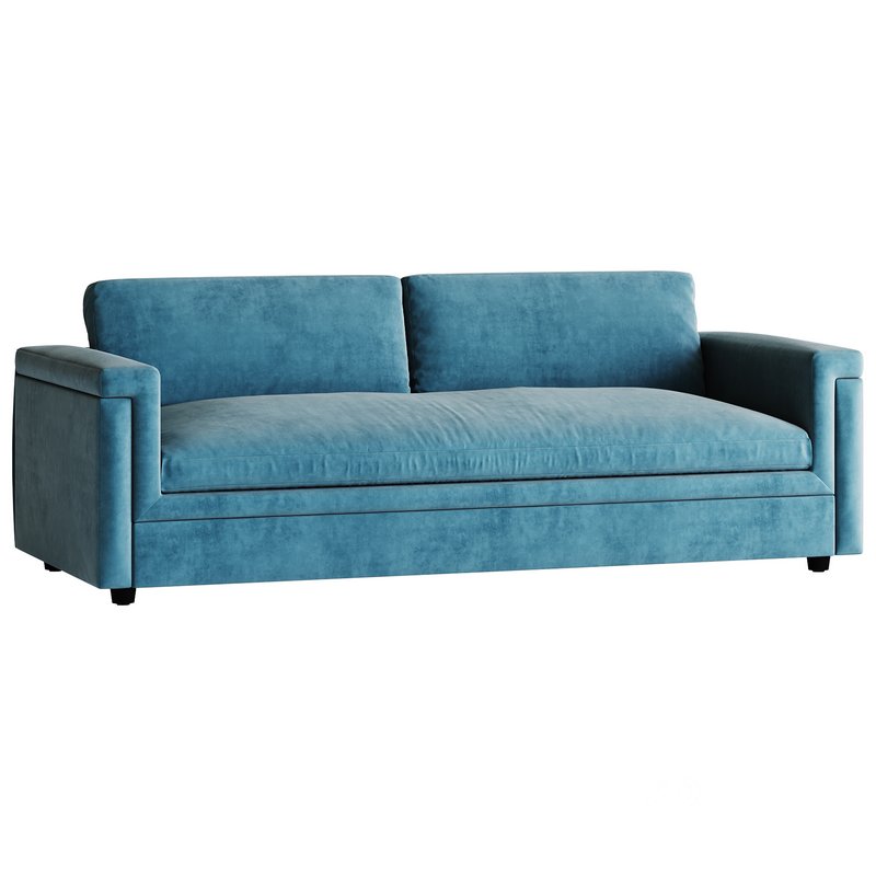 CEVA LIGHT BLUE PERFORMANCE VELVET SLEEPER SOFA Image 16