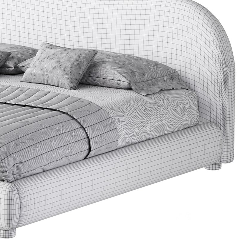 DIANA WHITE BOUCLE QUEEN BED BY ROSS CASSIDY Image 17