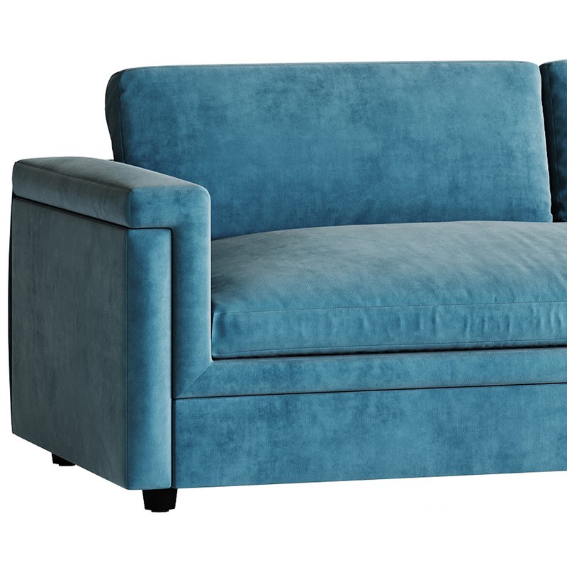CEVA LIGHT BLUE PERFORMANCE VELVET SLEEPER SOFA Image 19