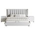 Beige Upholstered Wingback Modern bed I - Thumbnail 17